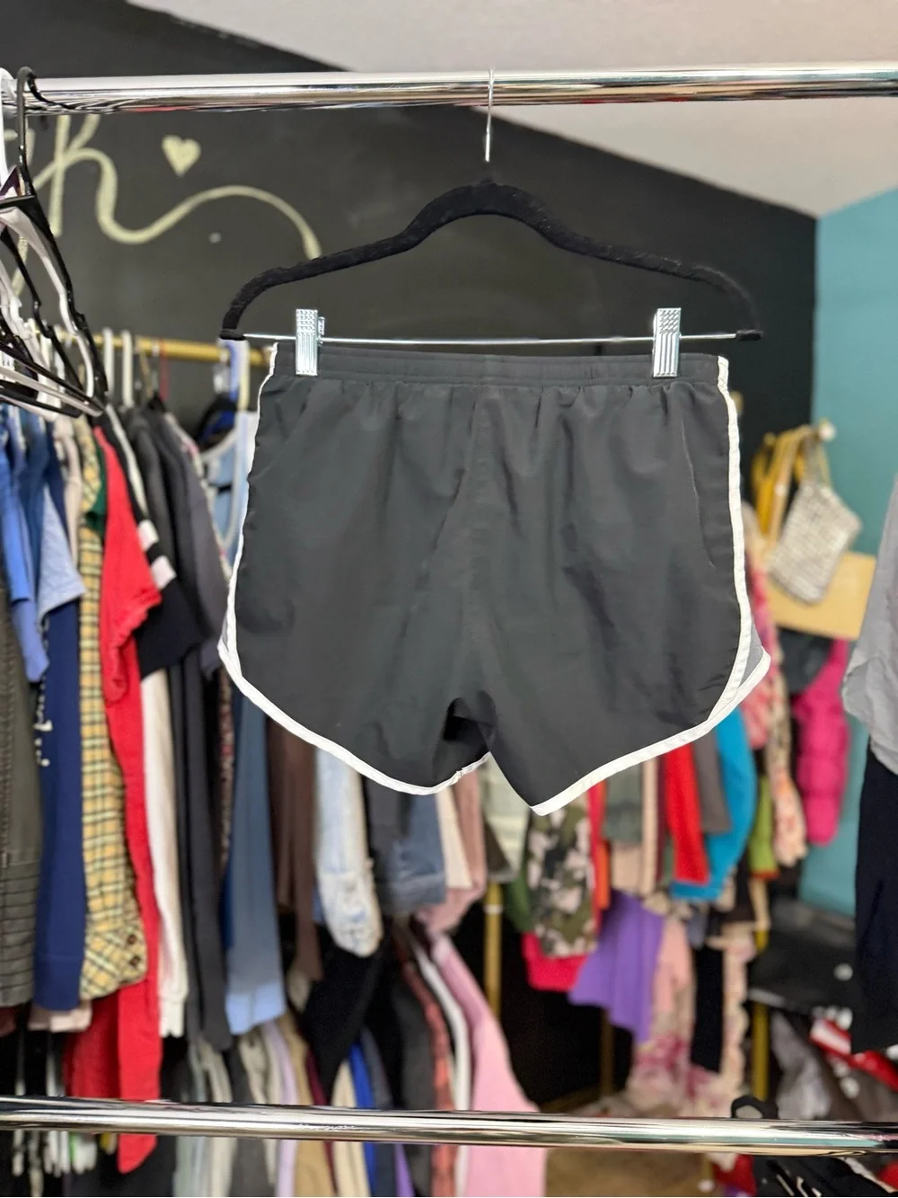 Nike Dri-FIT Black Running Shorts White Trim